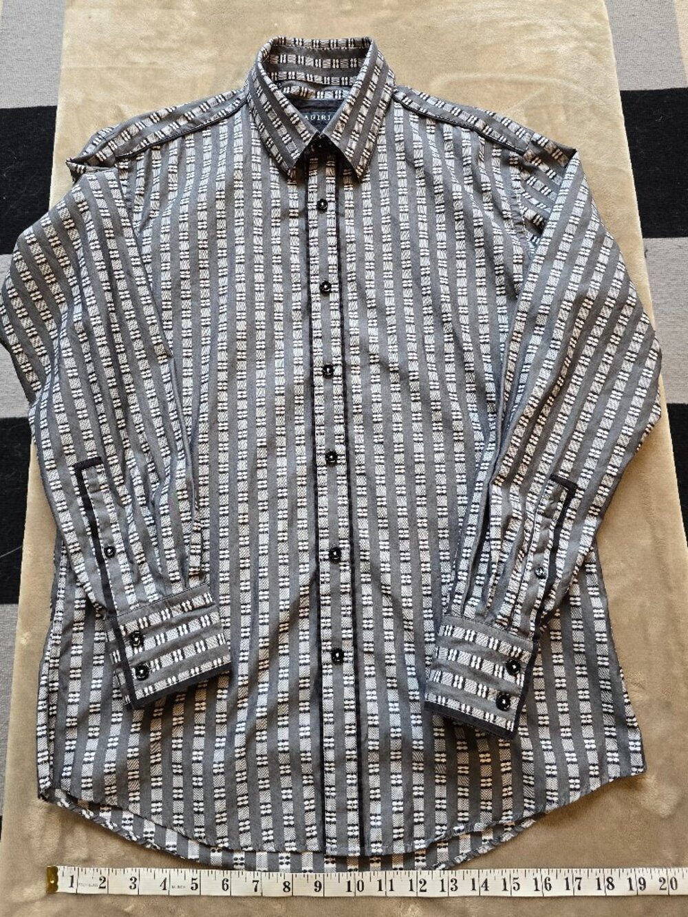 Zagiri mens button up long sleeve shirt small